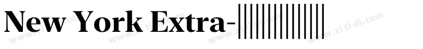 New York Extra字体转换 New York Extra字体转换